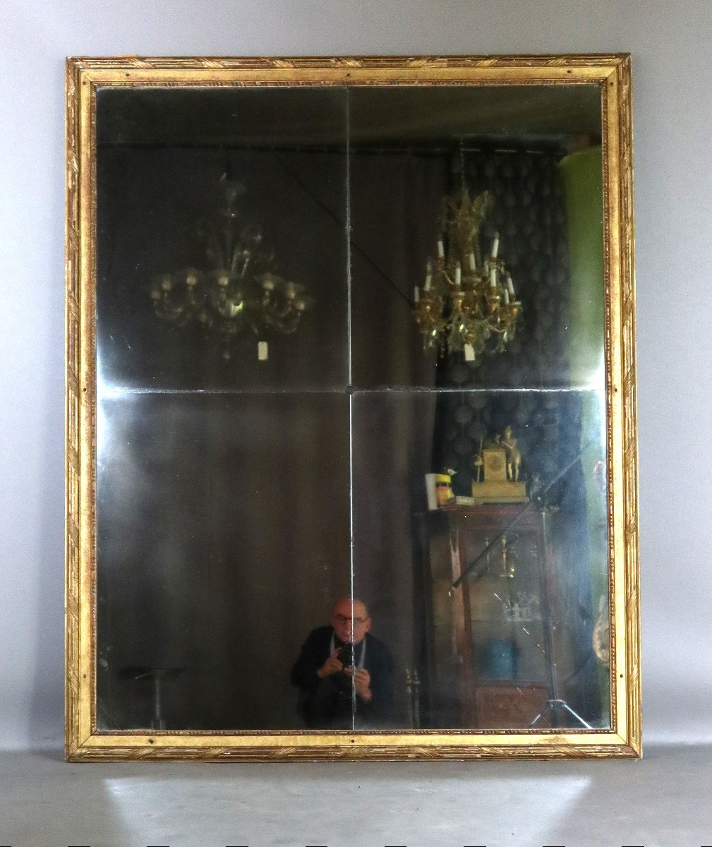 Grand Miroir Doré Fin XVIII Début XIX