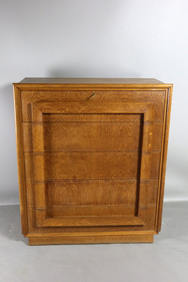 André Sornay Oak Chest Of Drawers-photo-2