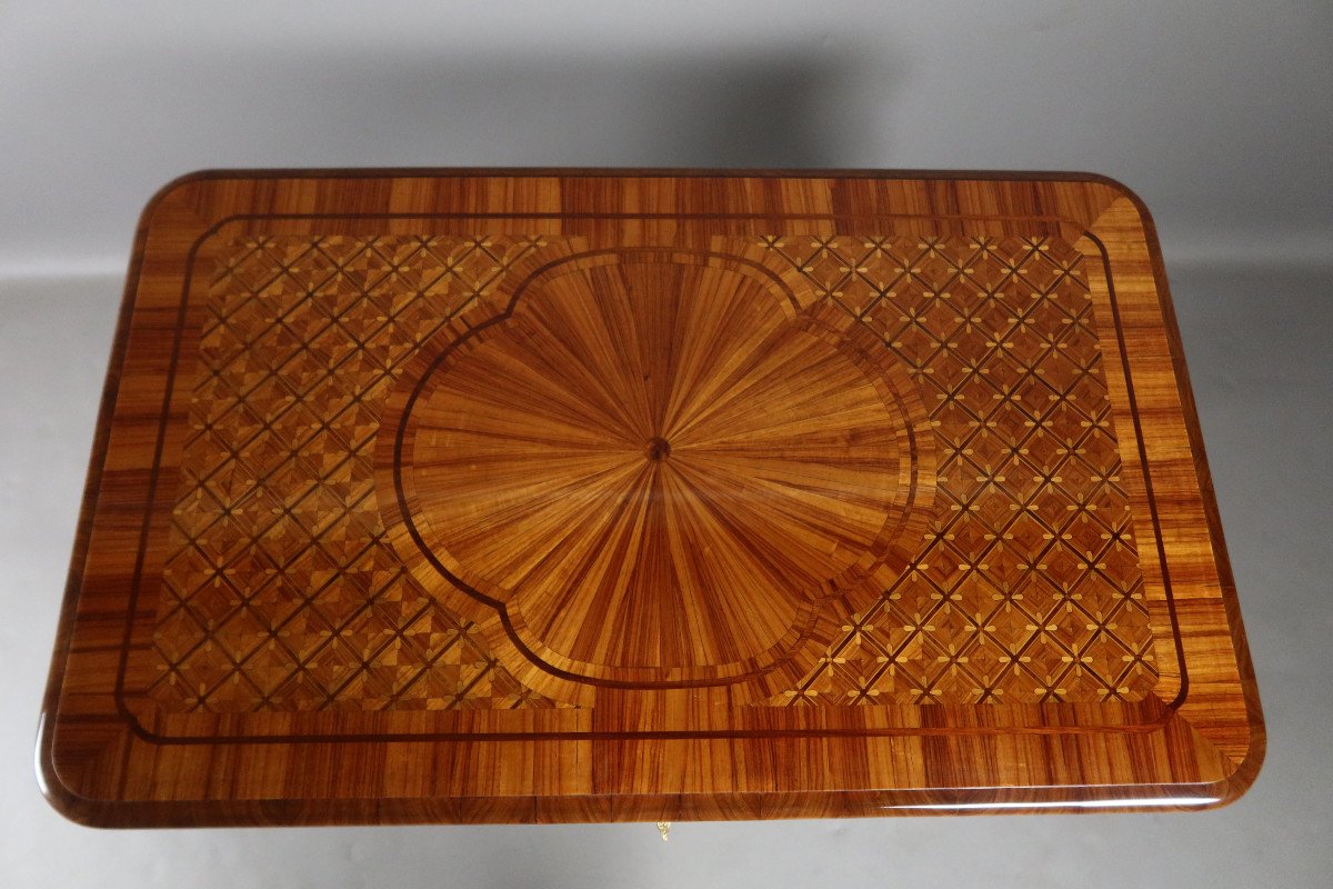 Table Bureau En Marqueterie XIXème -photo-3