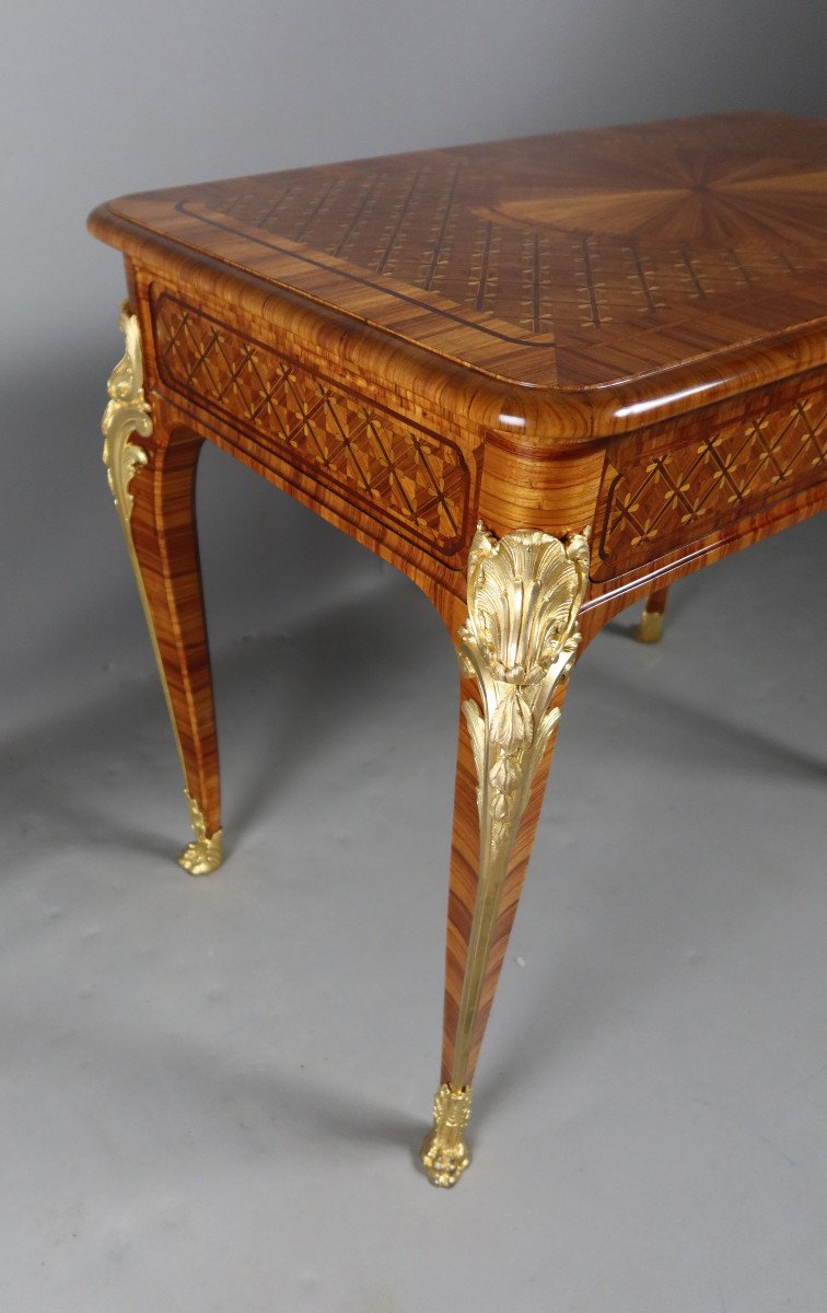 Table Bureau En Marqueterie XIXème -photo-5