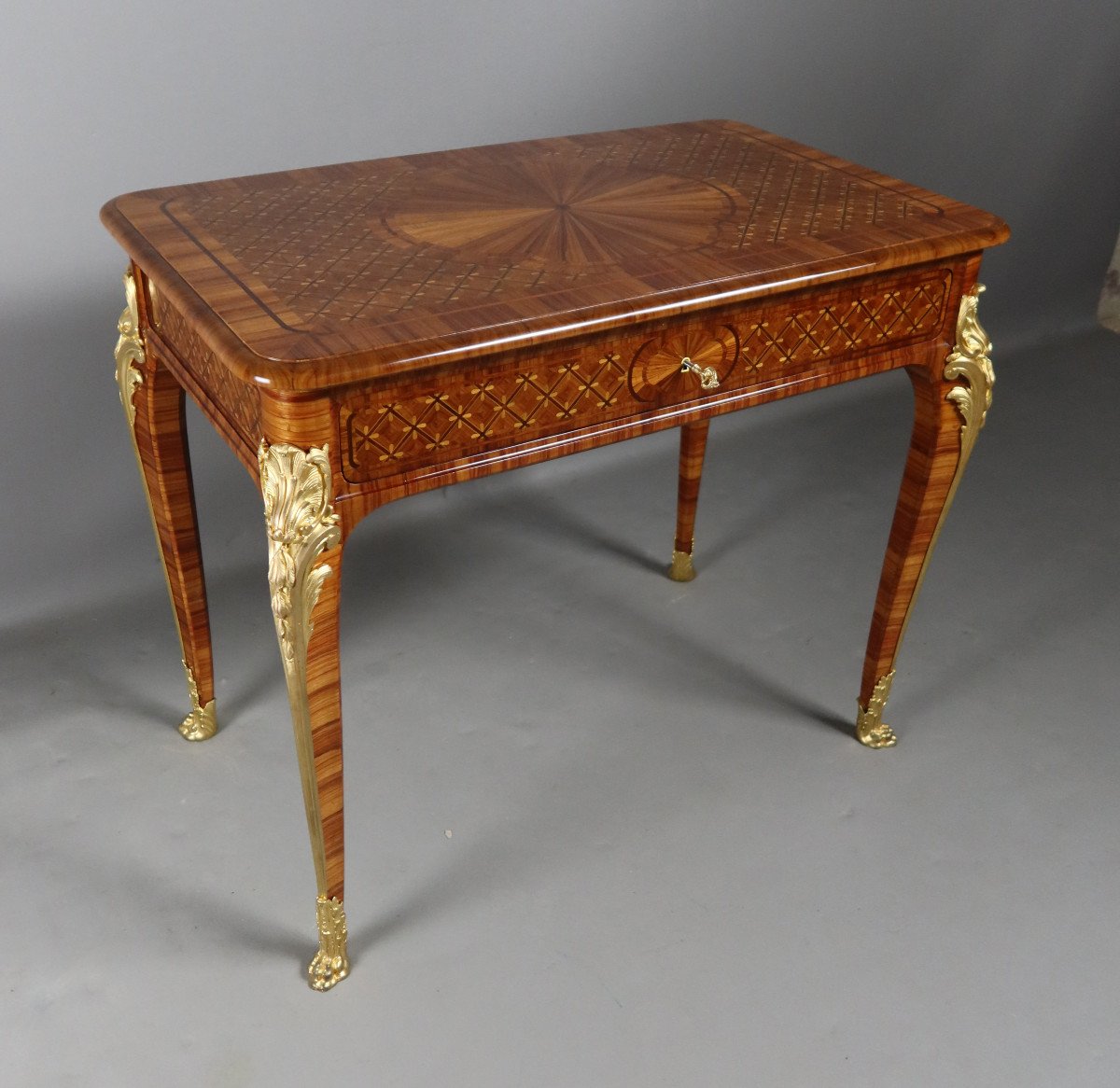 Table Bureau En Marqueterie XIXème 
