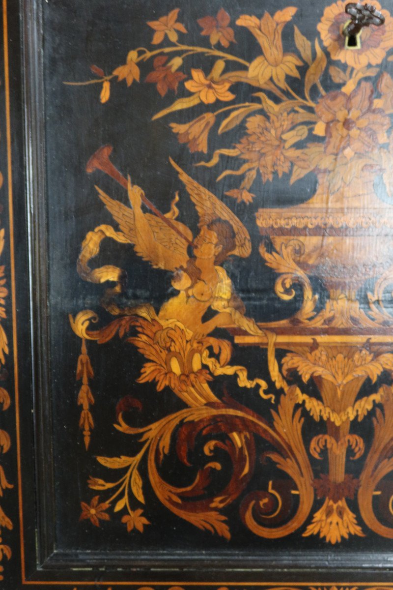 Secrétaire Napoléon III En Marqueterie -photo-2