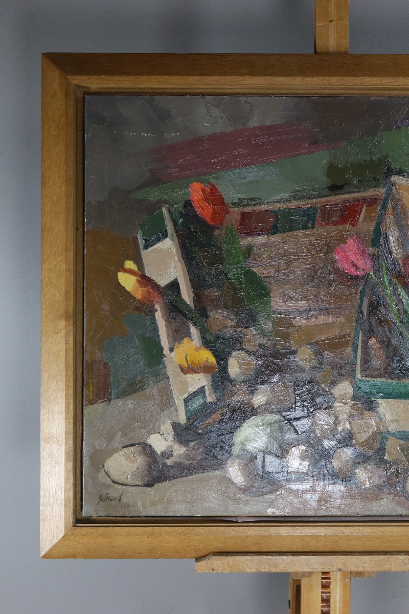 Still Life Painting Signed René Guinand (1892-1983) Swiss School-photo-2