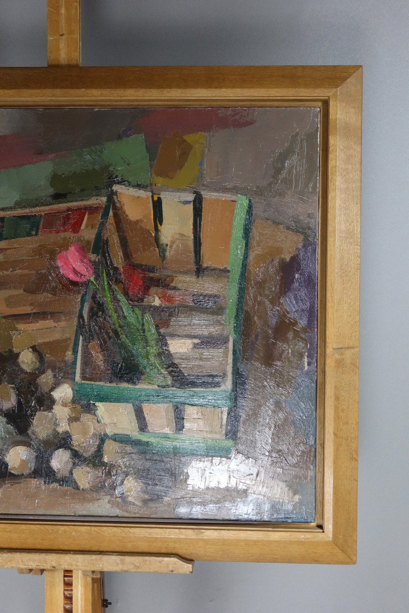 Still Life Painting Signed René Guinand (1892-1983) Swiss School-photo-3