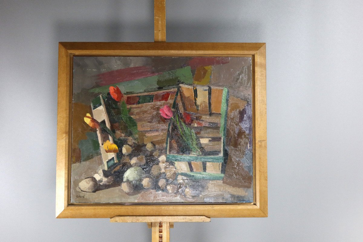 Still Life Painting Signed René Guinand (1892-1983) Swiss School-photo-4