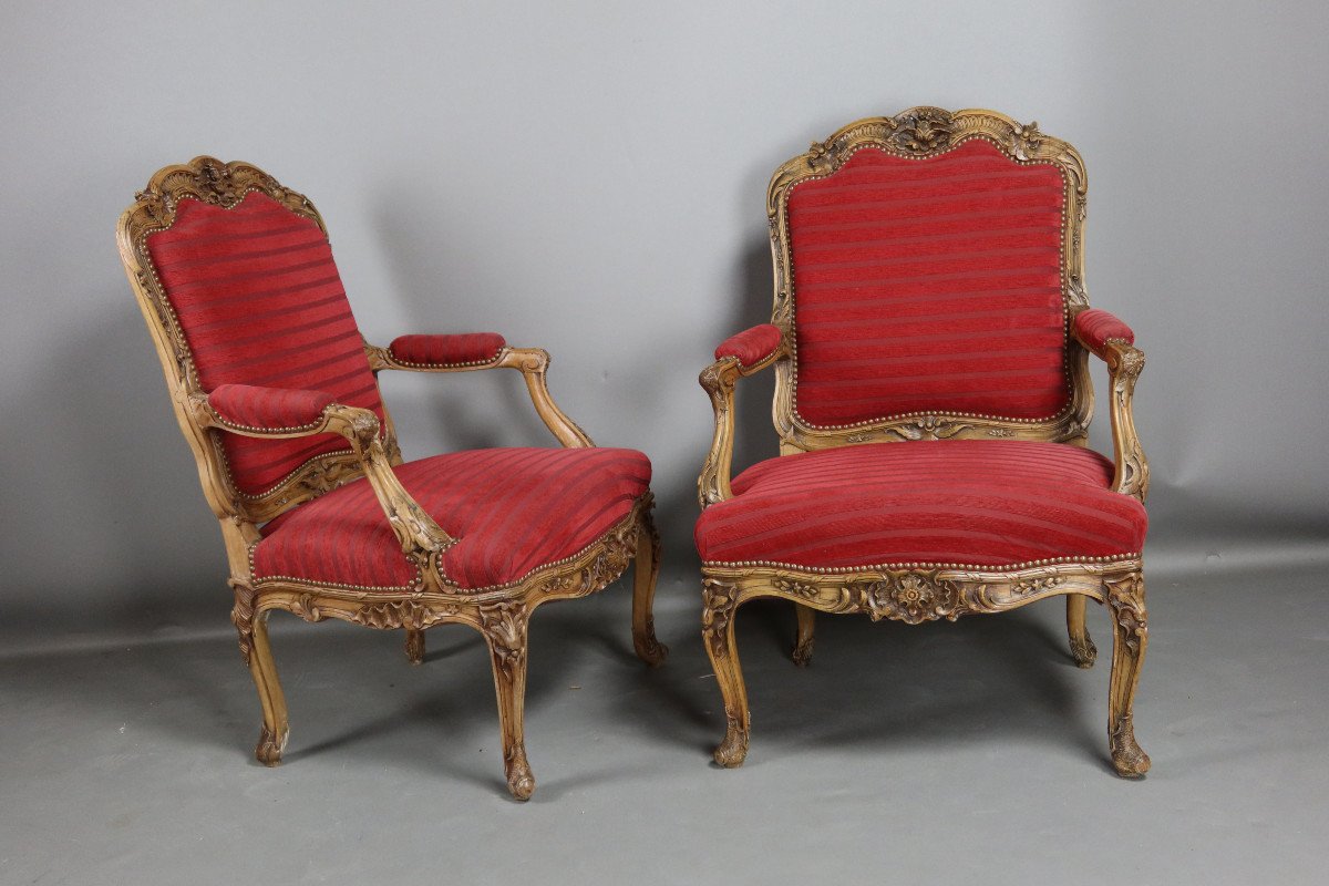 Pair Of Louis XV Style Armchairs