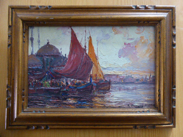 Tableau "rive Du Bosphore" Signé Robert Dumont-duparc