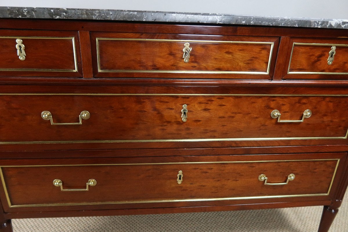 Commode Louis XVI Acajou Moucheté -photo-6