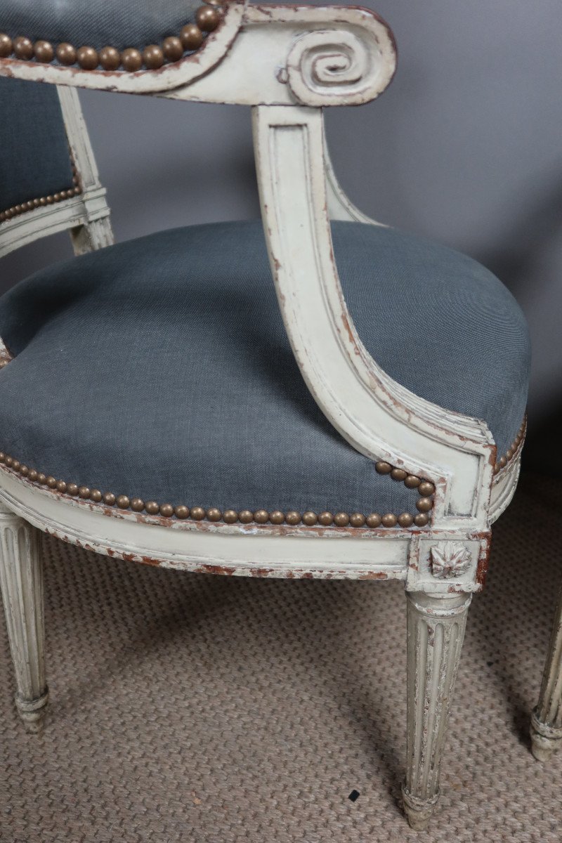 Louis XVI Period Armchairs-photo-8