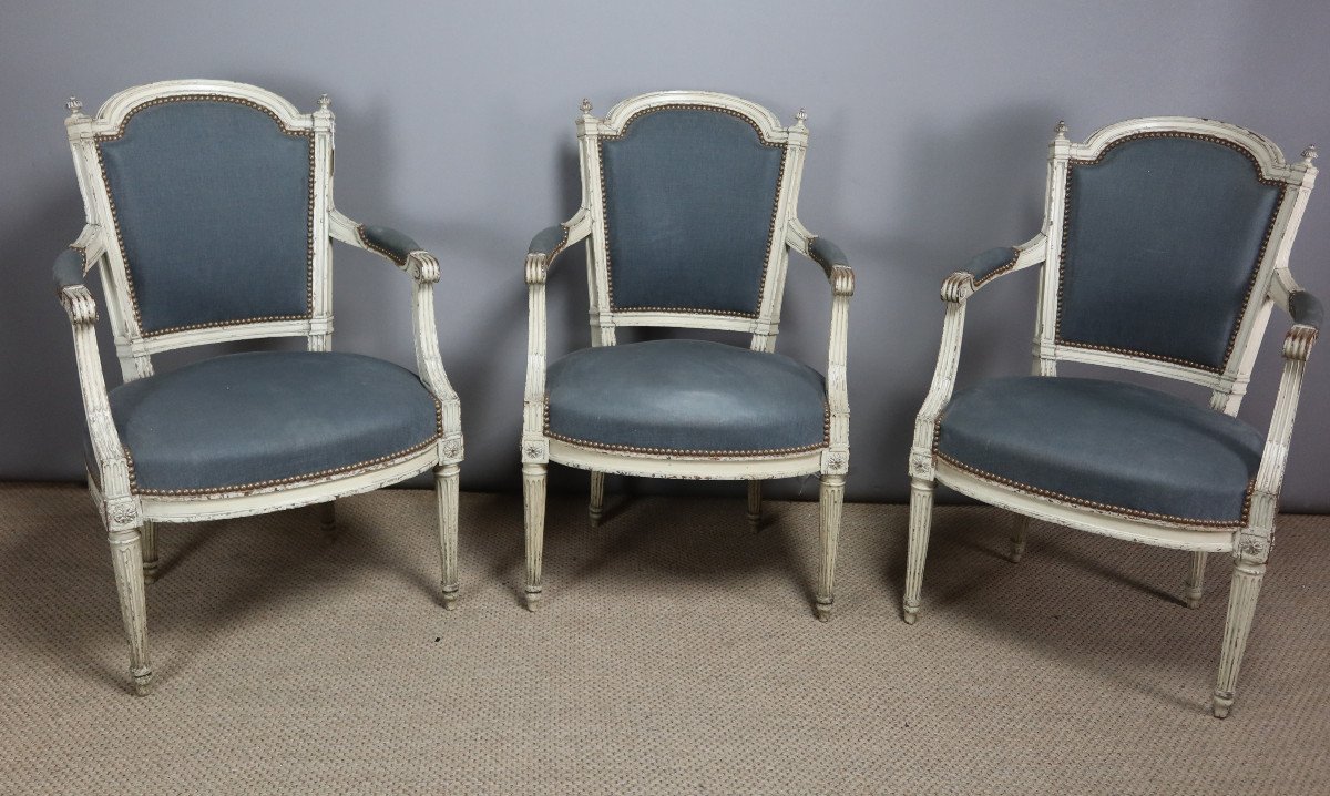 Louis XVI Period Armchairs-photo-2