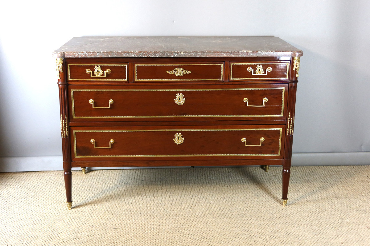 Louis XVI Chest Of Drawers, Late 18th Century-photo-7