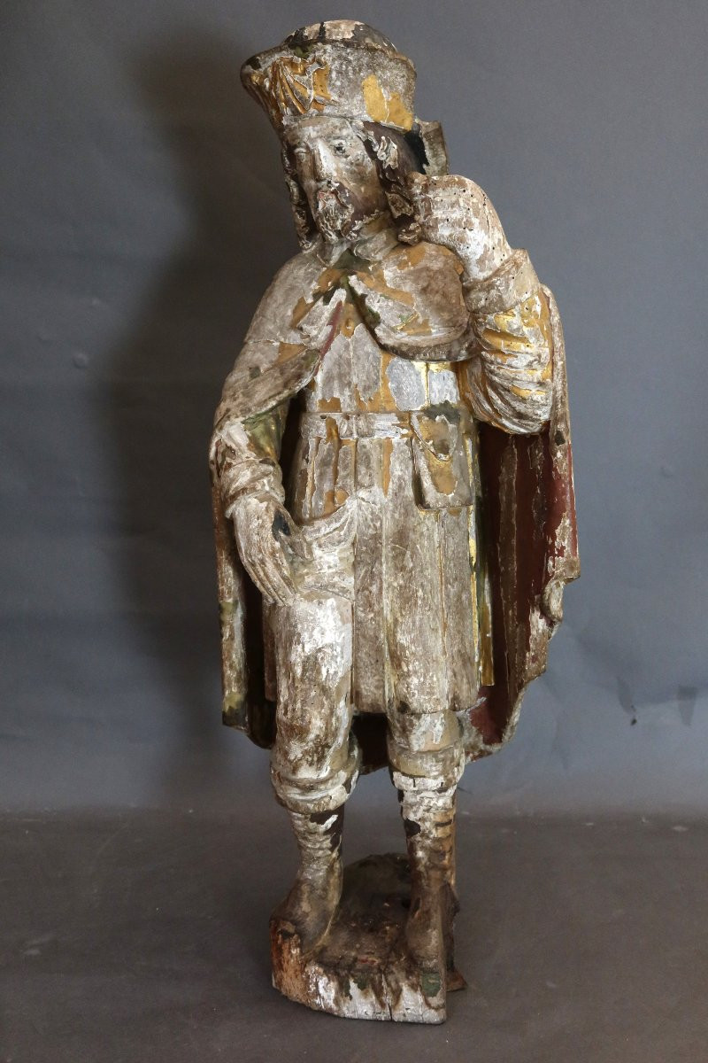 Sculpture Representing Saint Roch, 18th Century-photo-3