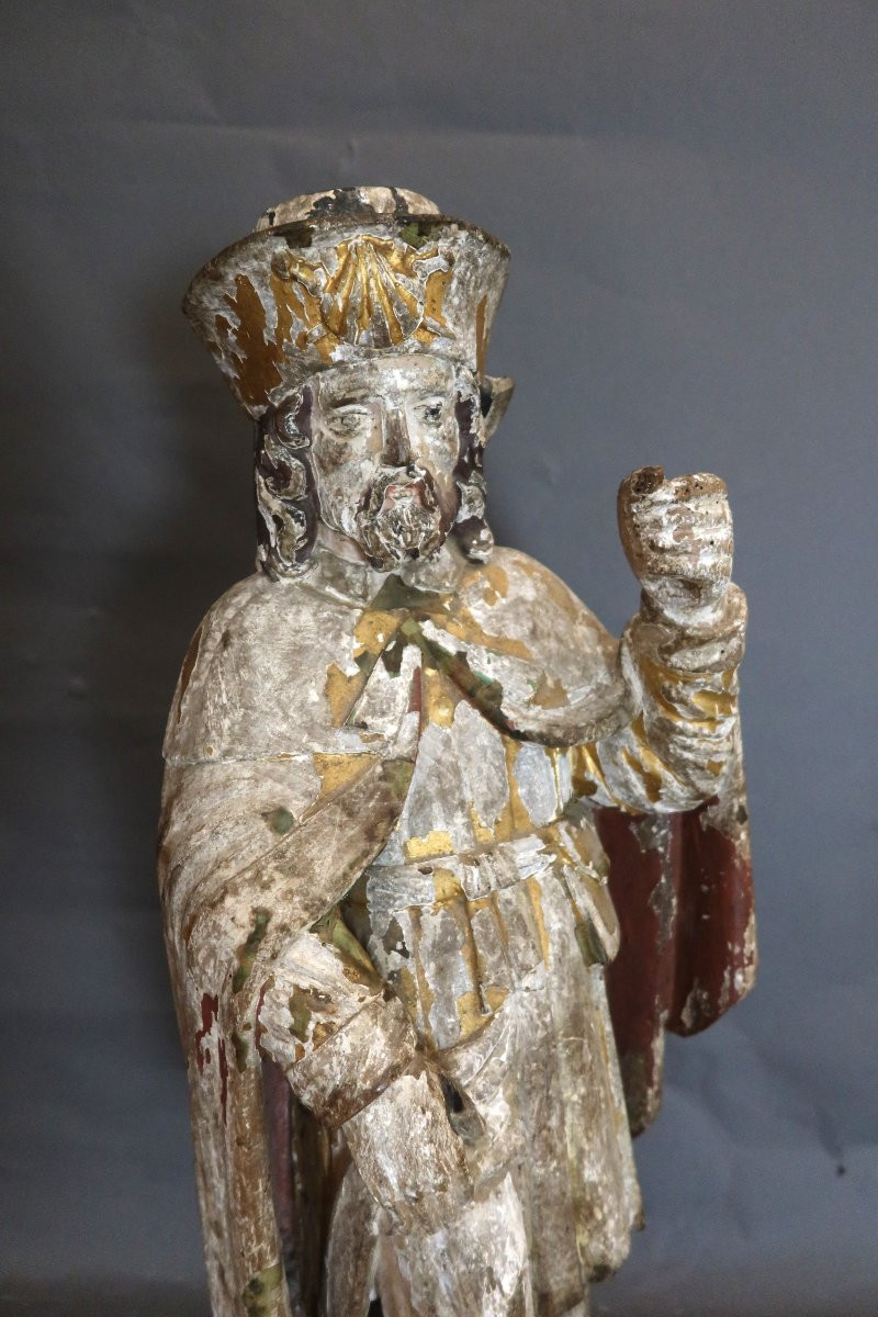 Sculpture Representing Saint Roch, 18th Century-photo-5