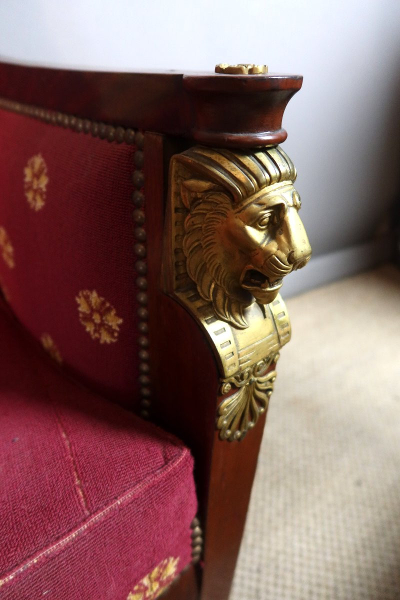 19th Century Empire Mahogany Living Room-photo-2