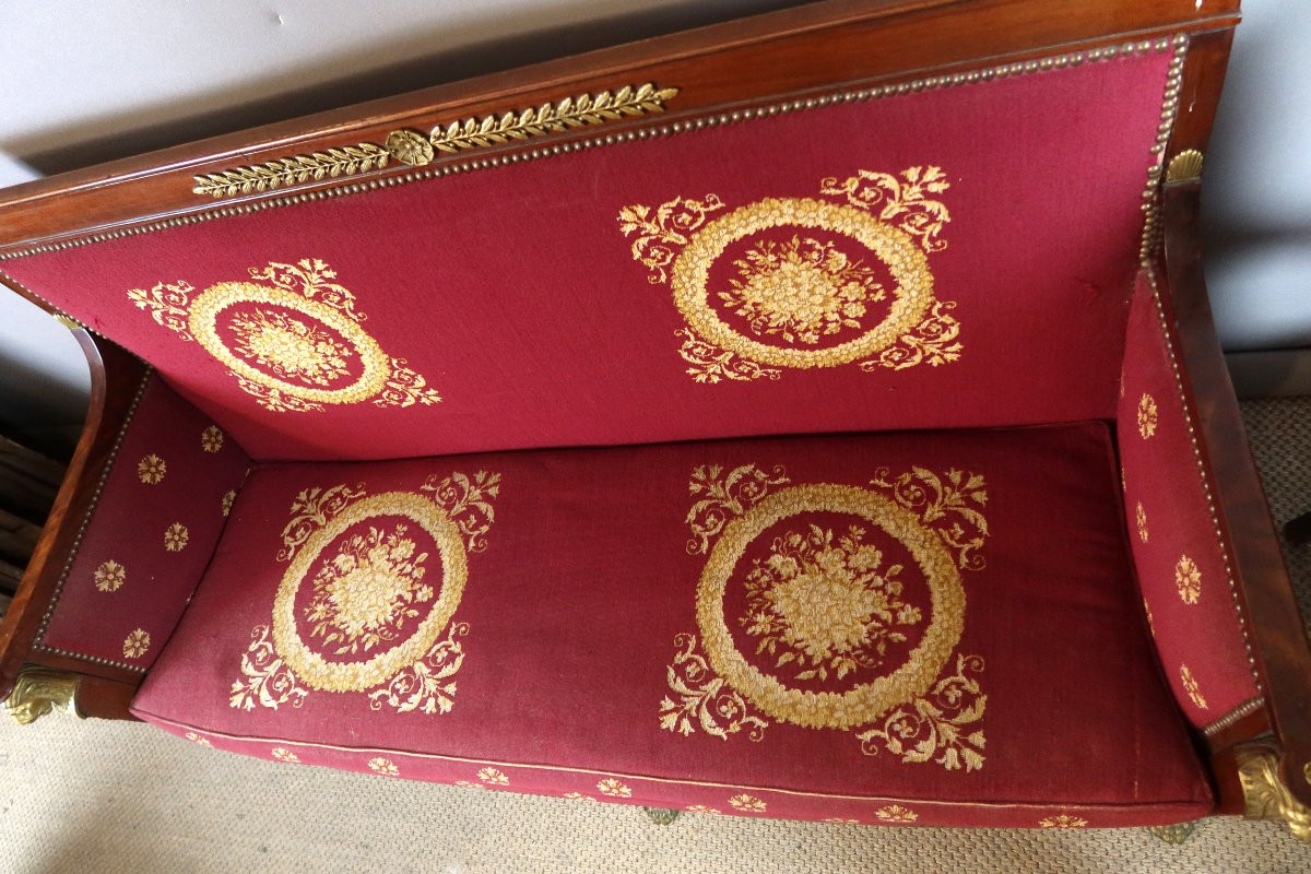19th Century Empire Mahogany Living Room-photo-5