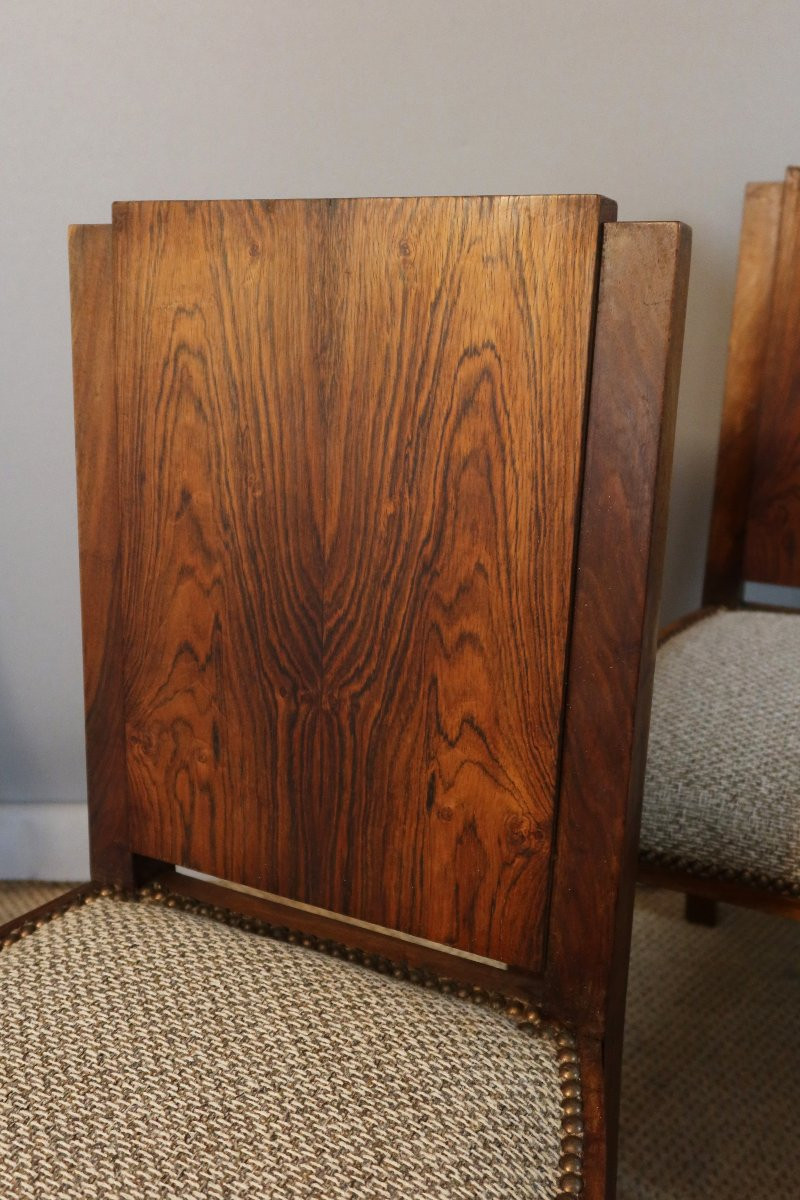 Set Of Eight Art Deco Chairs-photo-3
