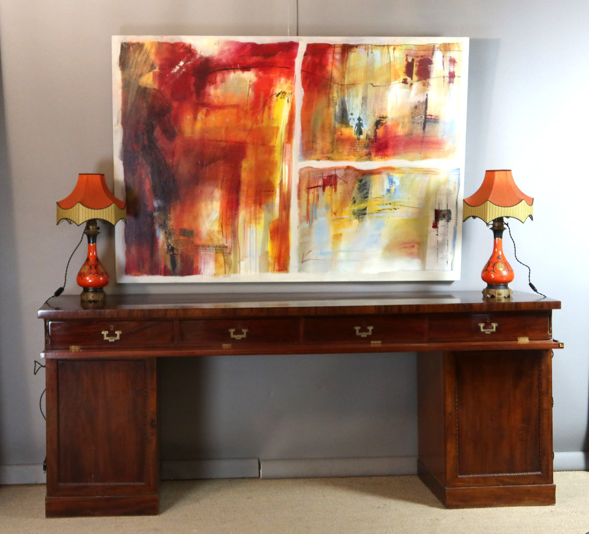 19th Century Mahogany Console Table