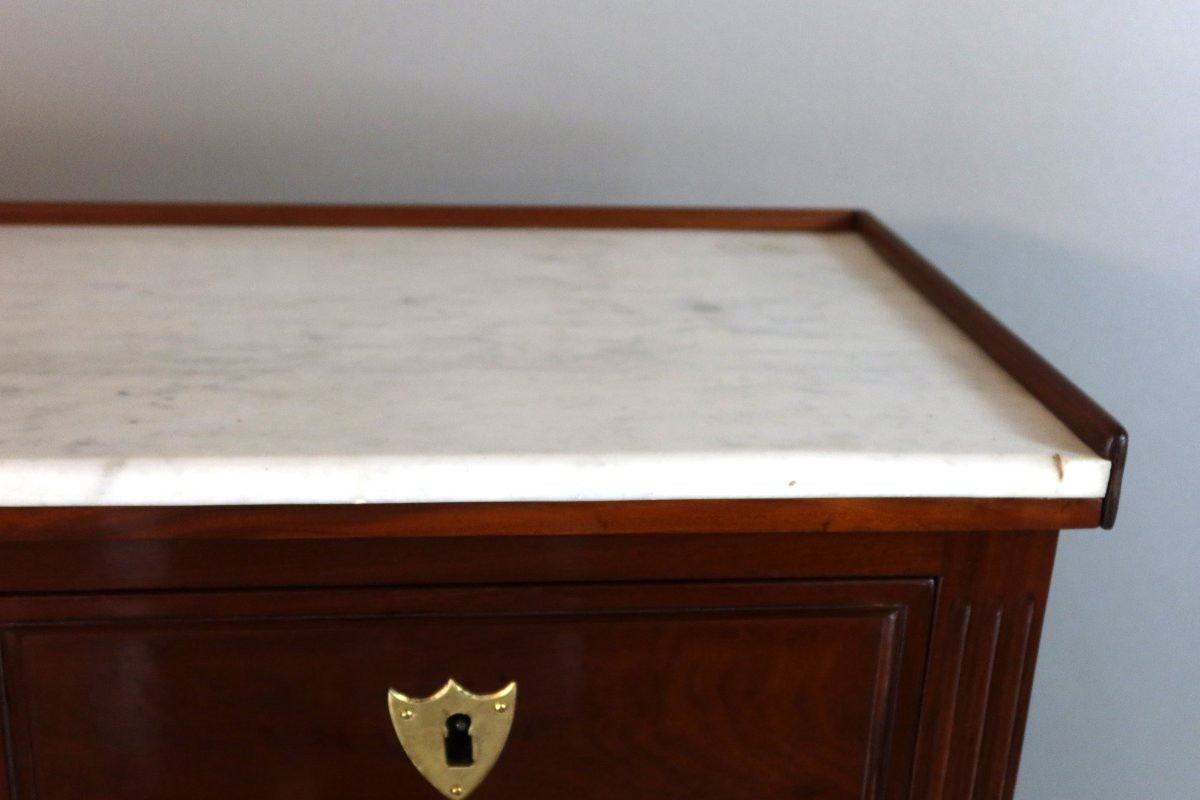 Bureau cylindre en acajou style Louis XVI époque XIXème siècle-photo-5