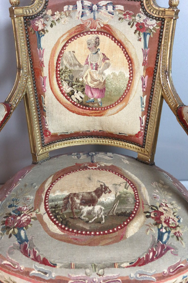 Pair Of Louis XVI Armchairs-photo-4