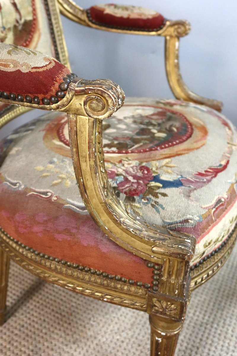 Pair Of Louis XVI Armchairs-photo-3