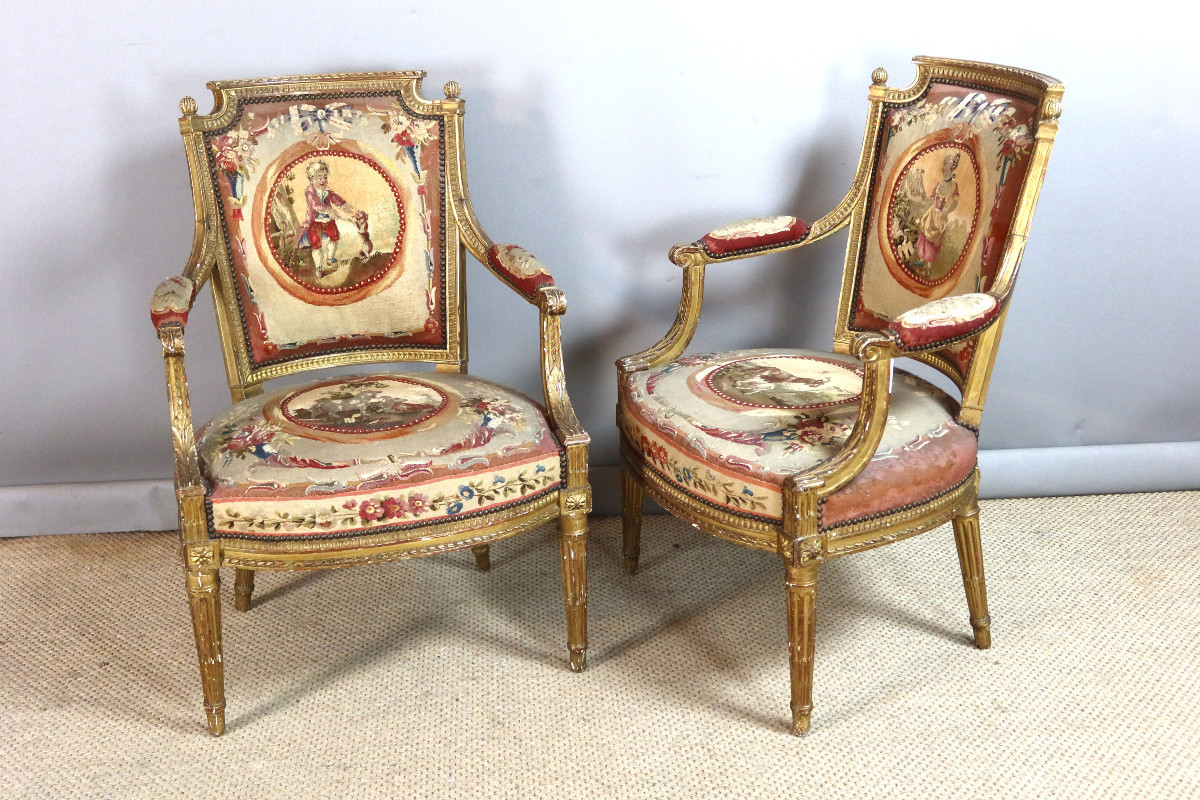 Pair Of Louis XVI Armchairs