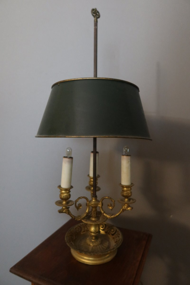 19th Century Gilt Bronze Hot Water Bottle Lamp-photo-5