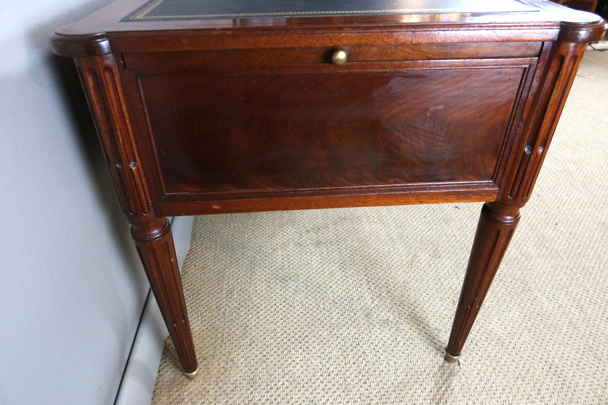 Louis XVI Mahogany Desk, Mid-19th Century-photo-2