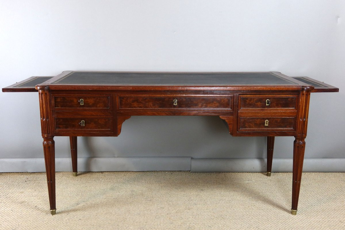 Louis XVI Mahogany Desk, Mid-19th Century-photo-3