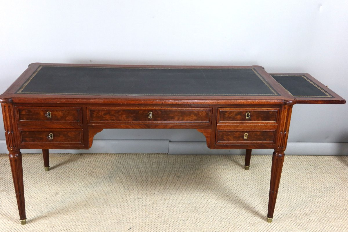 Louis XVI Mahogany Desk, Mid-19th Century-photo-5