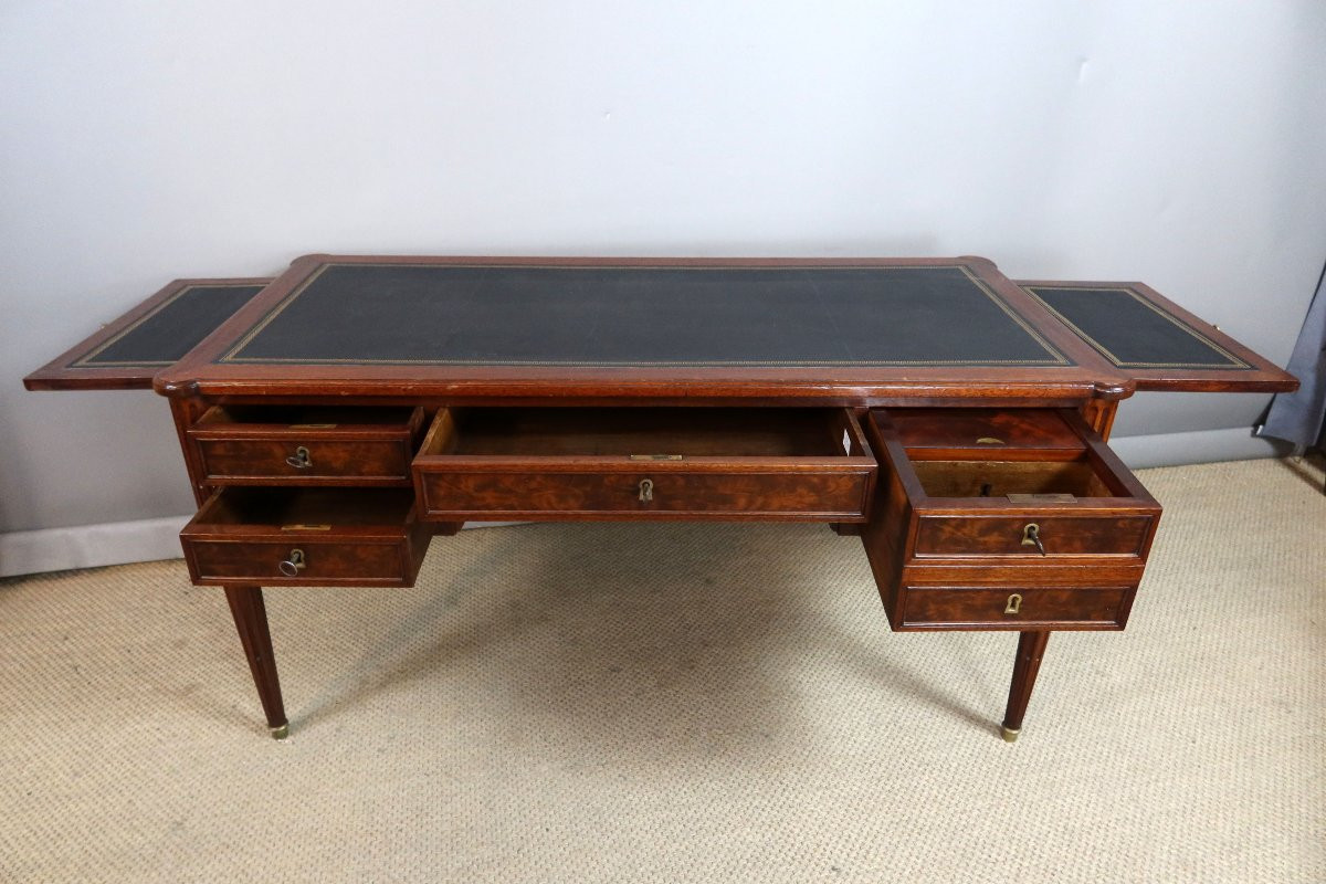 Louis XVI Mahogany Desk, Mid-19th Century-photo-7