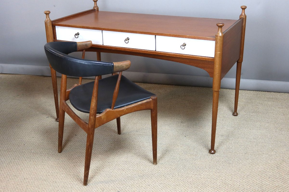Bureau vintage et son fauteuil-photo-7