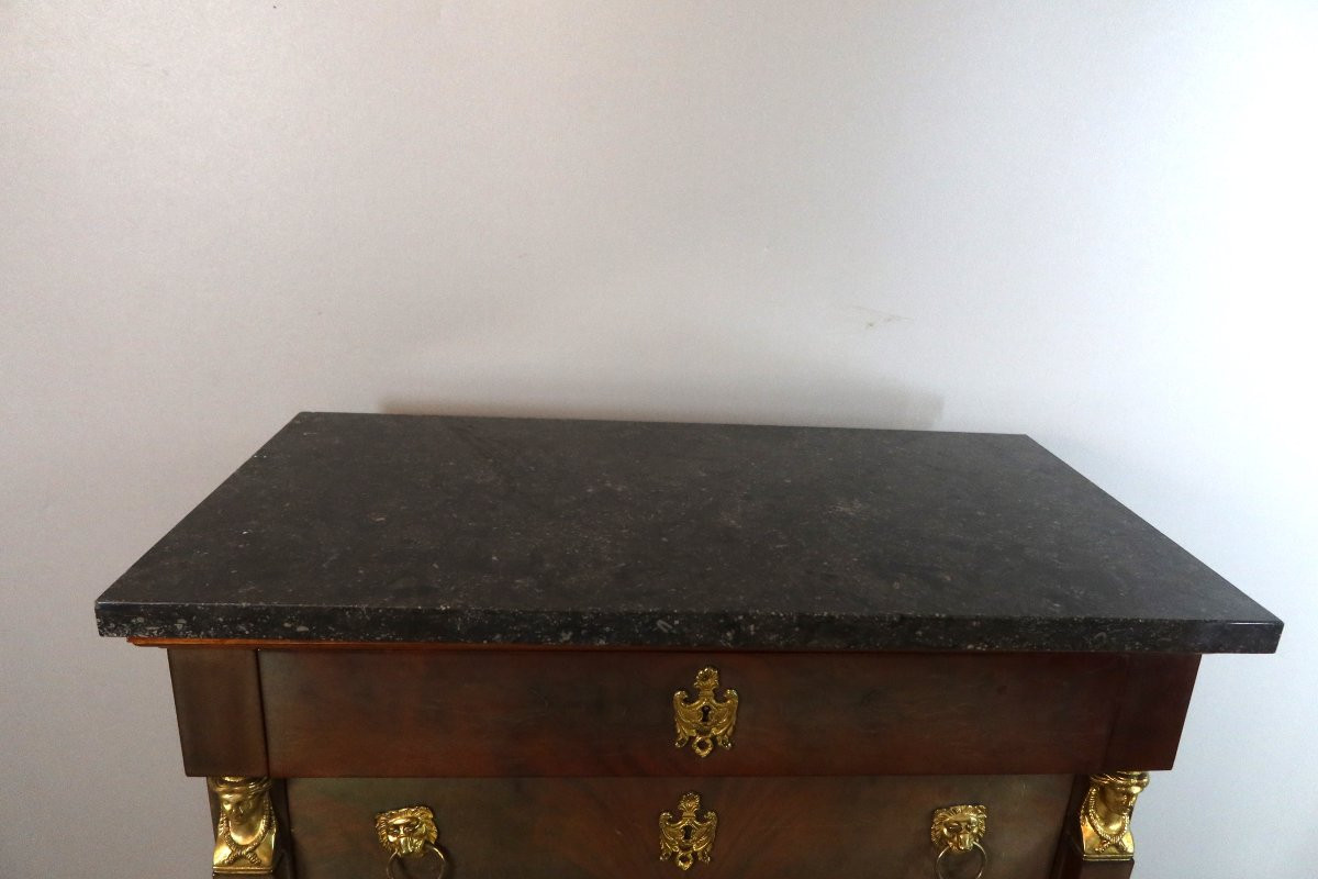 Empire Style Mahogany Chest Of Drawers-photo-1