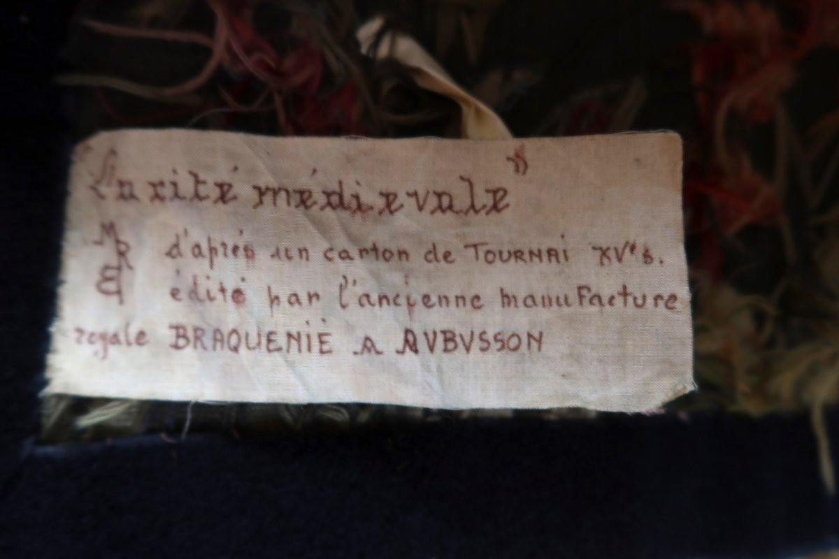 Tapisserie d'Aubusson " la cité médiévale"-photo-3