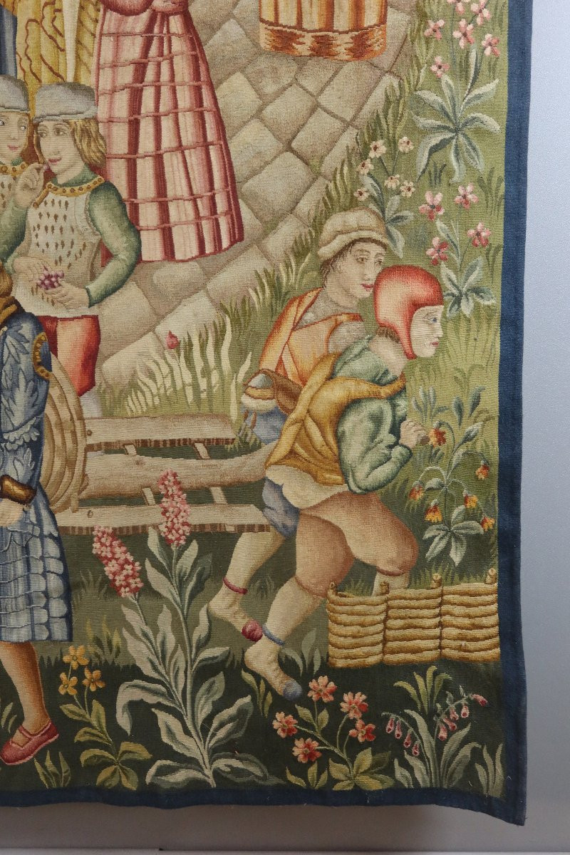 Tapisserie d'Aubusson " la cité médiévale"-photo-6