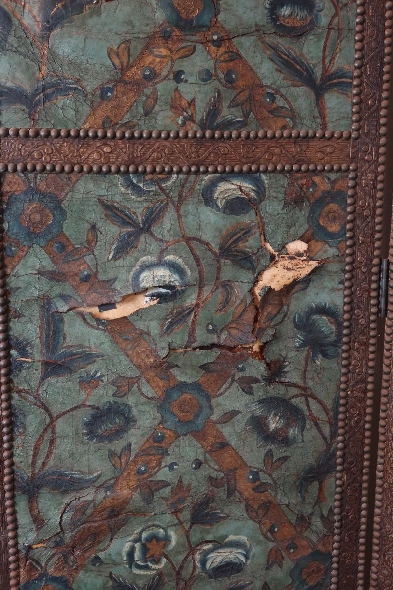 17th Century Cordoba Leather Screen-photo-2
