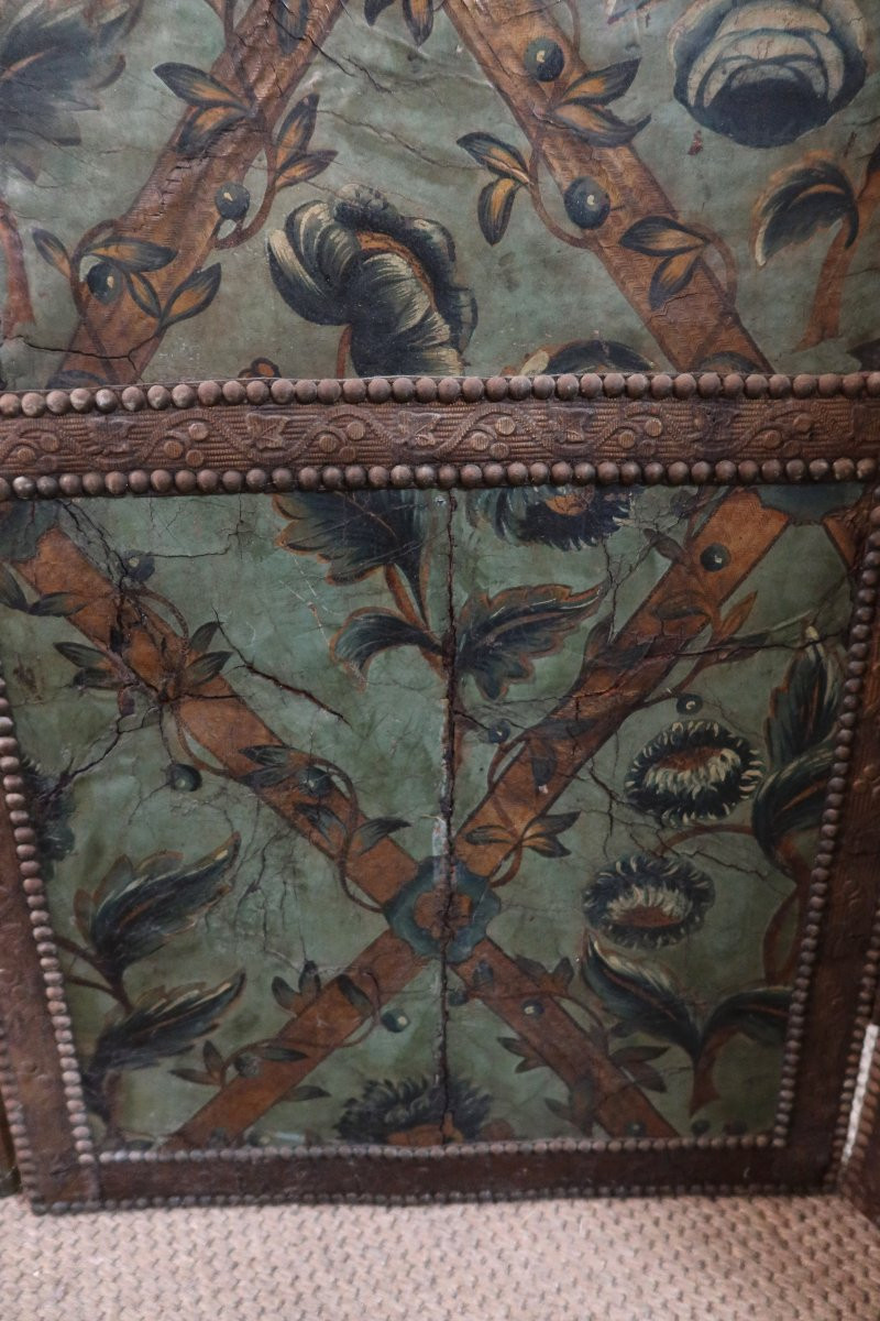 17th Century Cordoba Leather Screen-photo-5