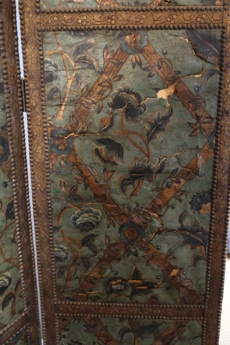 17th Century Cordoba Leather Screen-photo-6