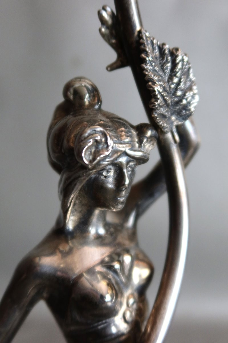Pair Of Art Nouveau Bronze Candlesticks-photo-4