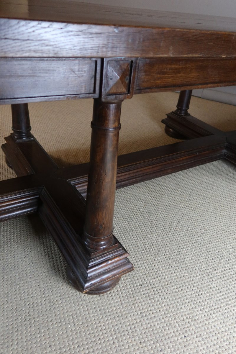 Large 19th Century Oak Table-photo-2