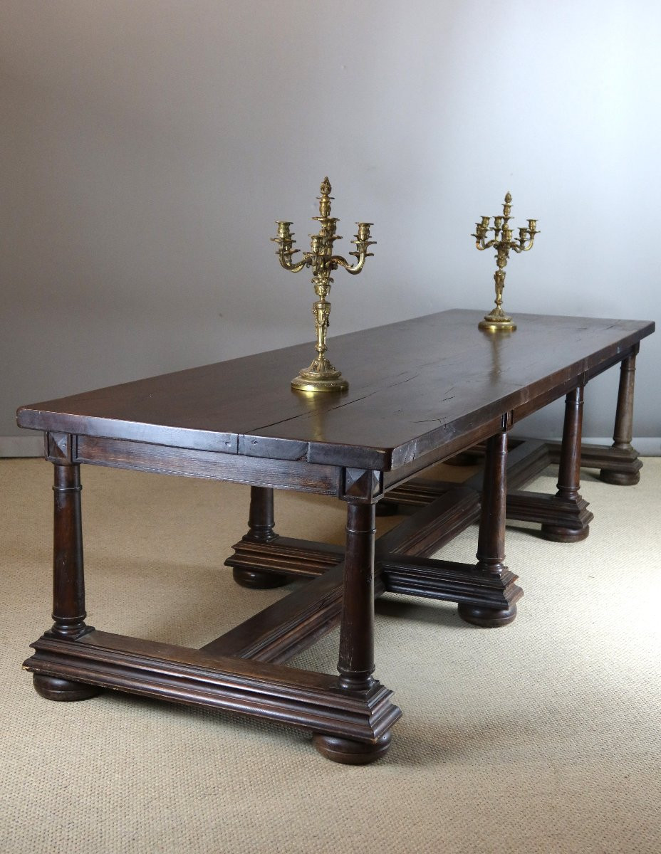 Large 19th Century Oak Table-photo-3