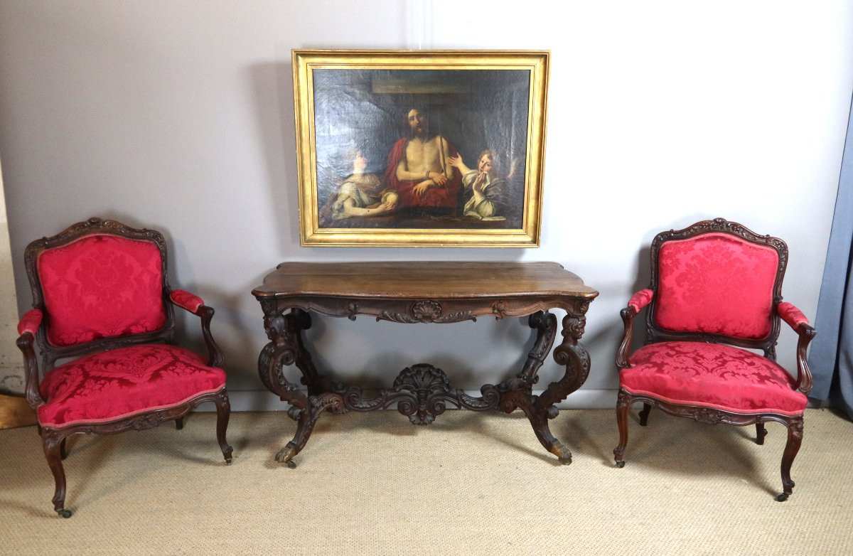 Table de milieu console XIXème-photo-2