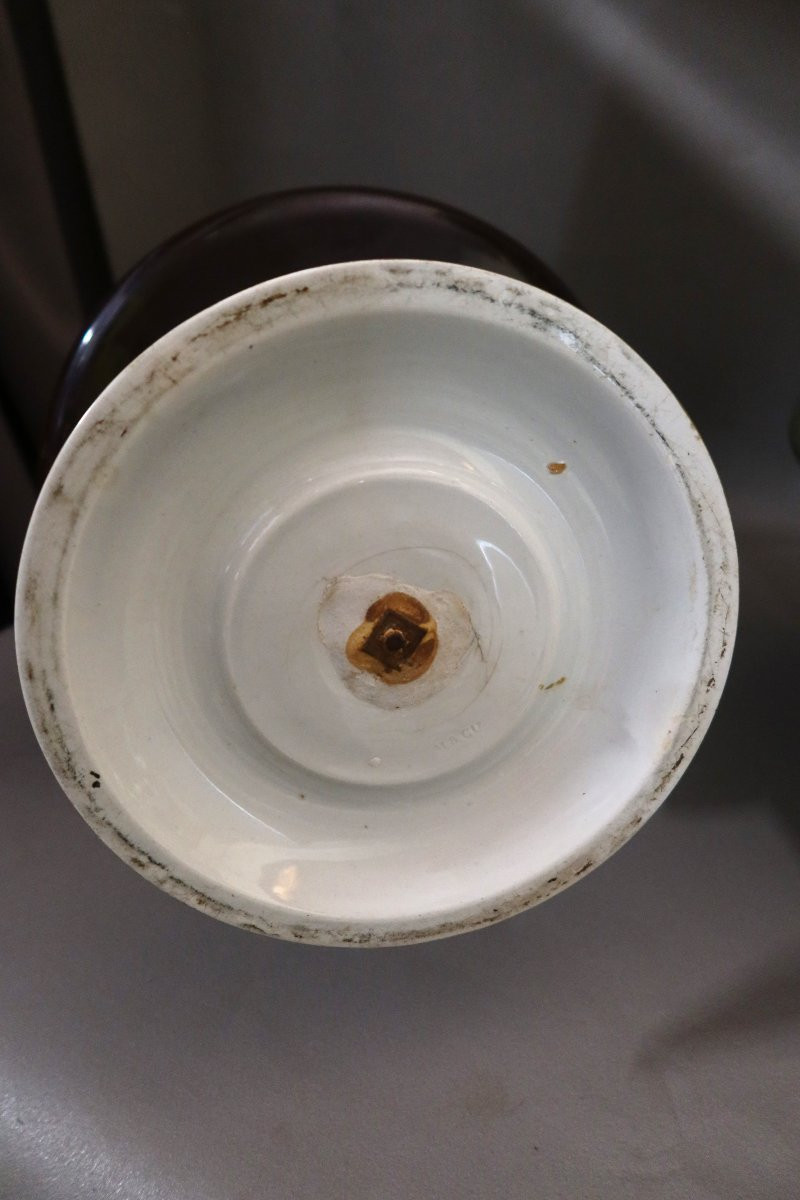 Paire de très grands vases Creil et Montereau , Lebeuf Milliet & Cie (1840-1876)-photo-6