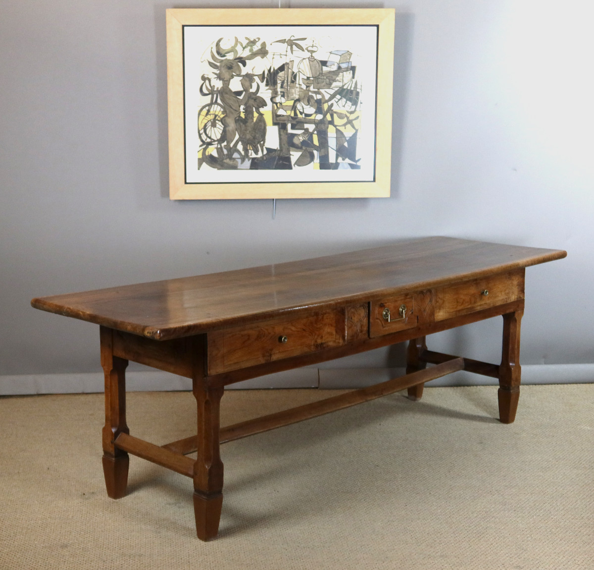 Table desserte en noyer XVIIIème siècle-photo-8