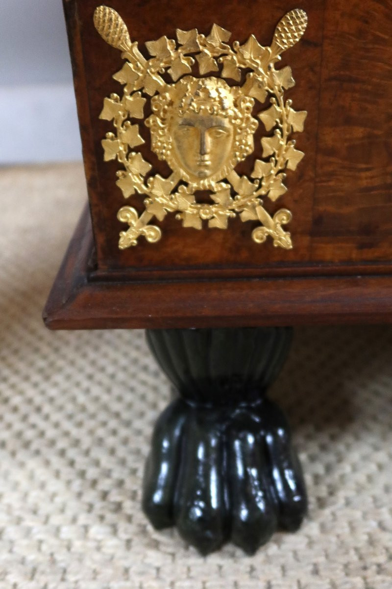 Empire Style 19th Century Amboyna Burl Weekly Organizer-photo-4