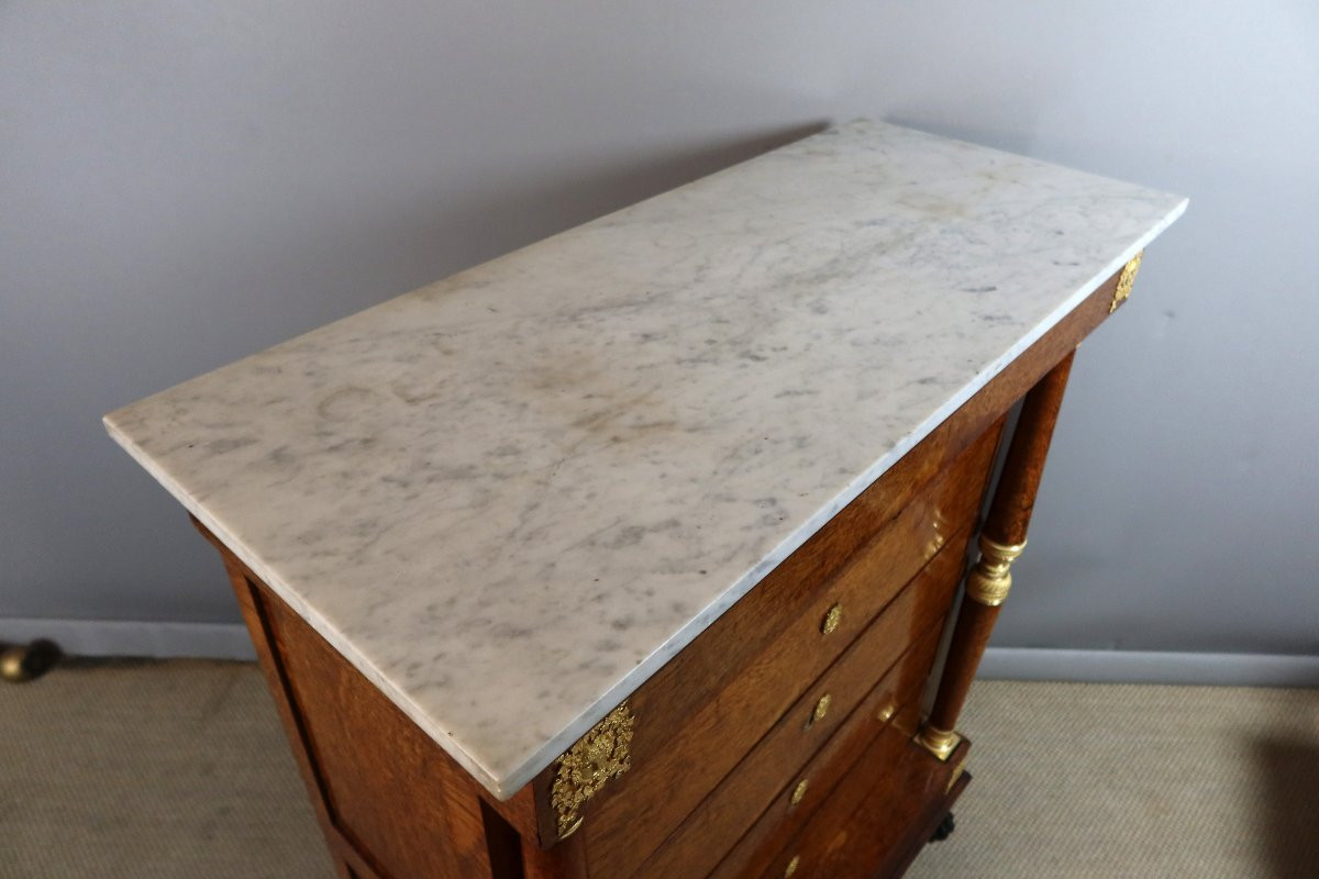 Empire Style 19th Century Amboyna Burl Weekly Organizer-photo-8