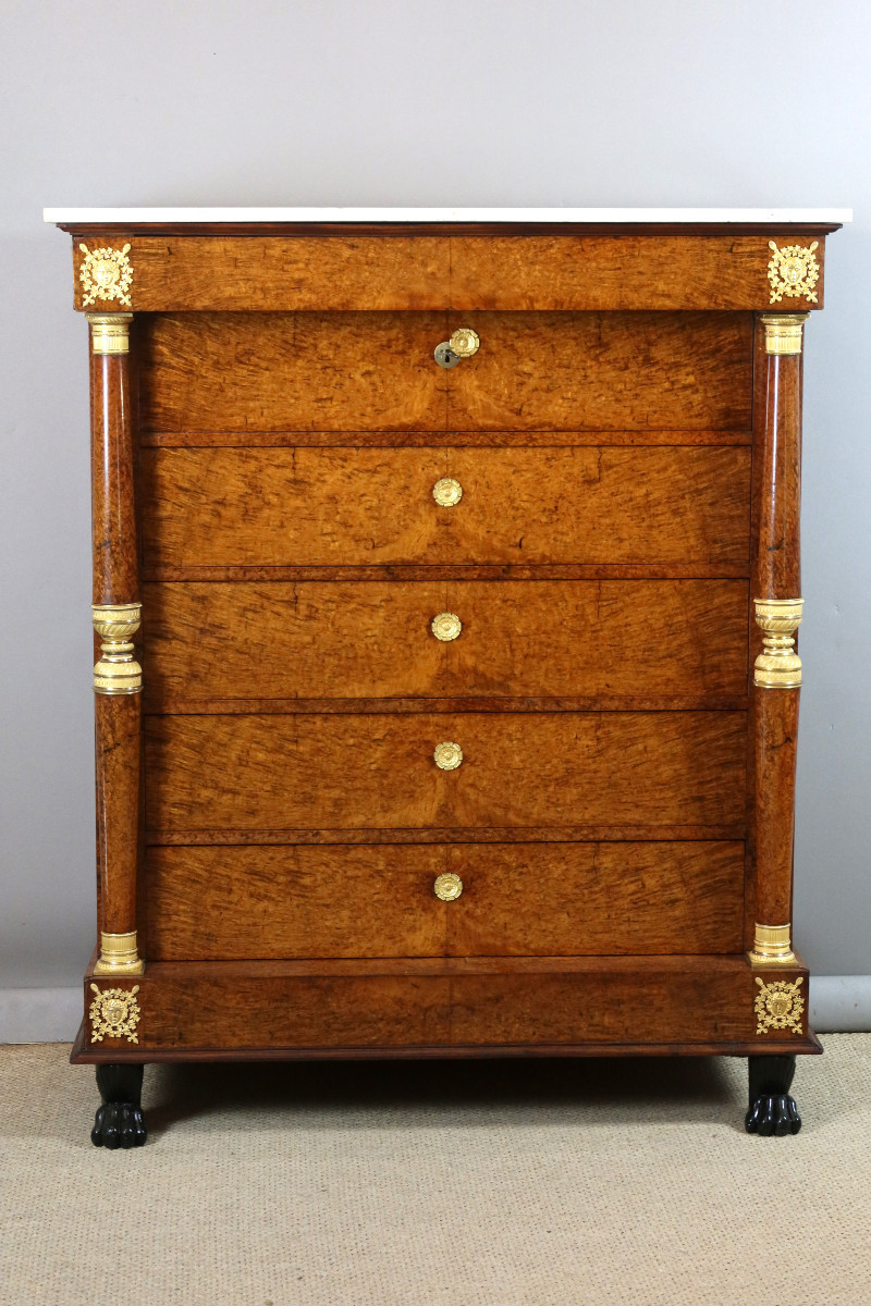 Empire Style 19th Century Amboyna Burl Weekly Organizer