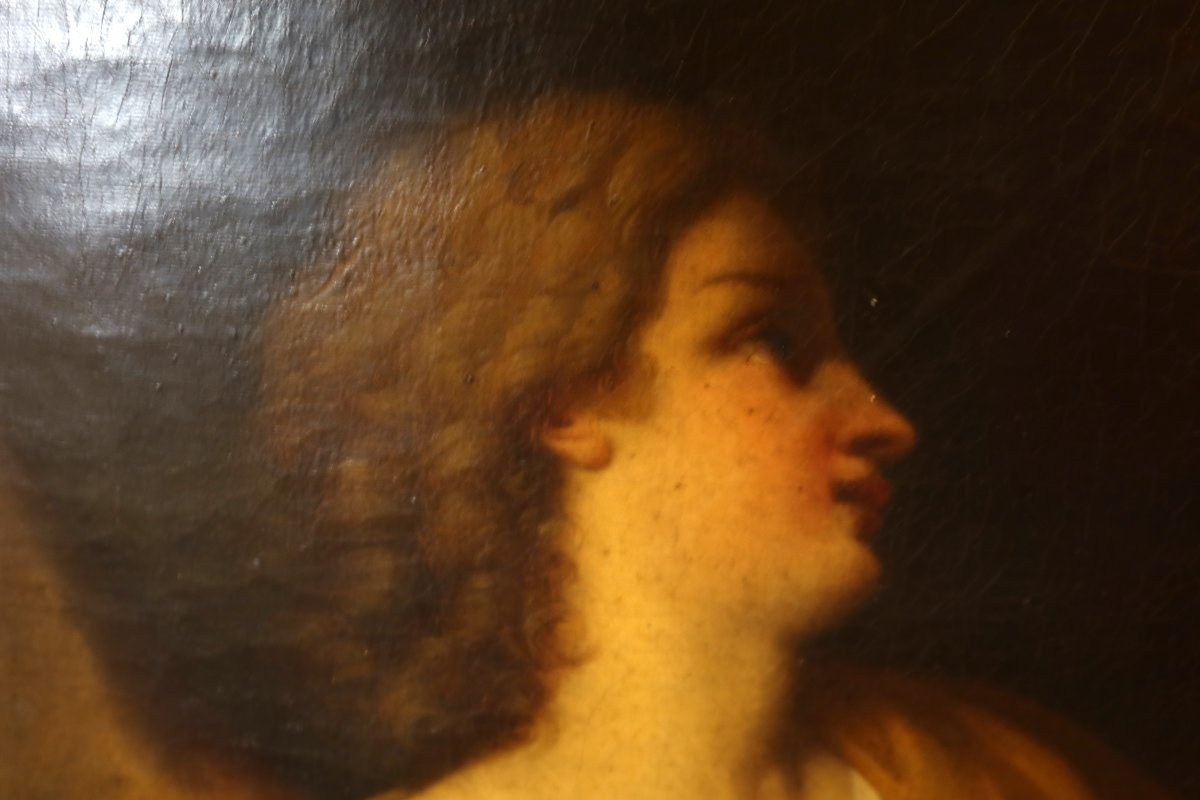 Painting "christ With The Crown Of Thorns" 18th Century-photo-3