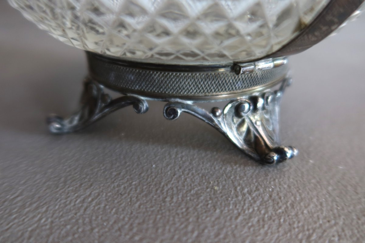 Aiguière en cristal et argent-photo-4