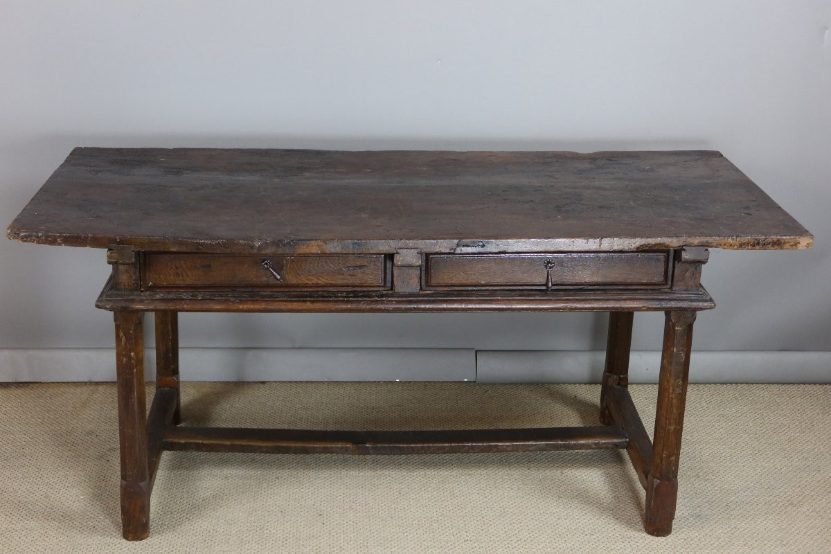 Table en chêne XVIIème-photo-4