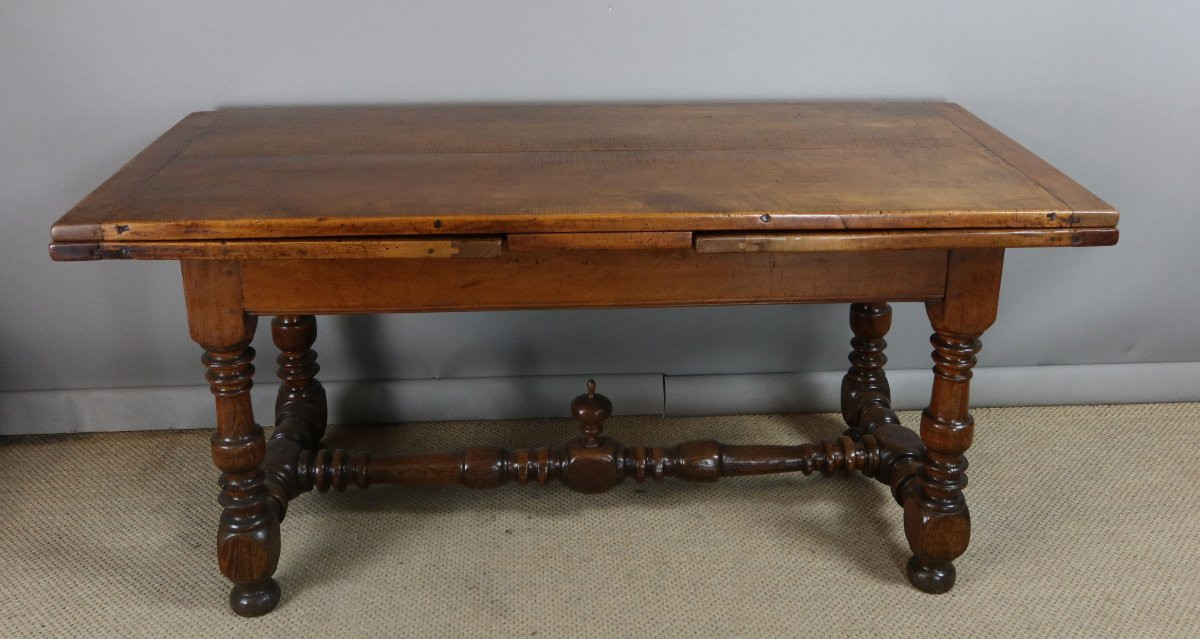 Table style Louis XIII à allonges-photo-2